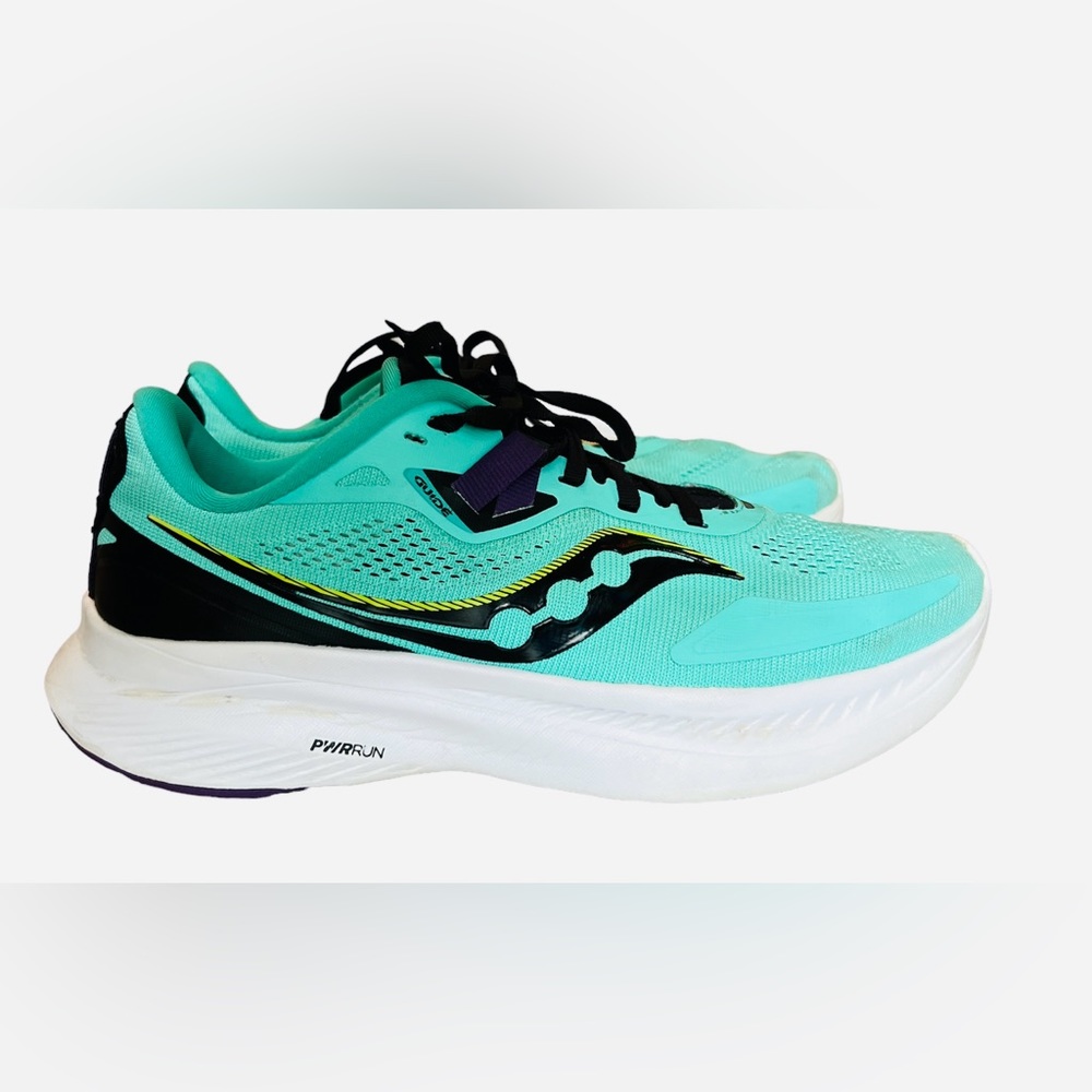 SAUCONY GUIDE 15 Women's Cool Mint/Acid Running Shoes (US8/UK 6/EU 39)